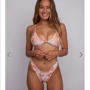 Skatie Sarah tie swim top in Holland print